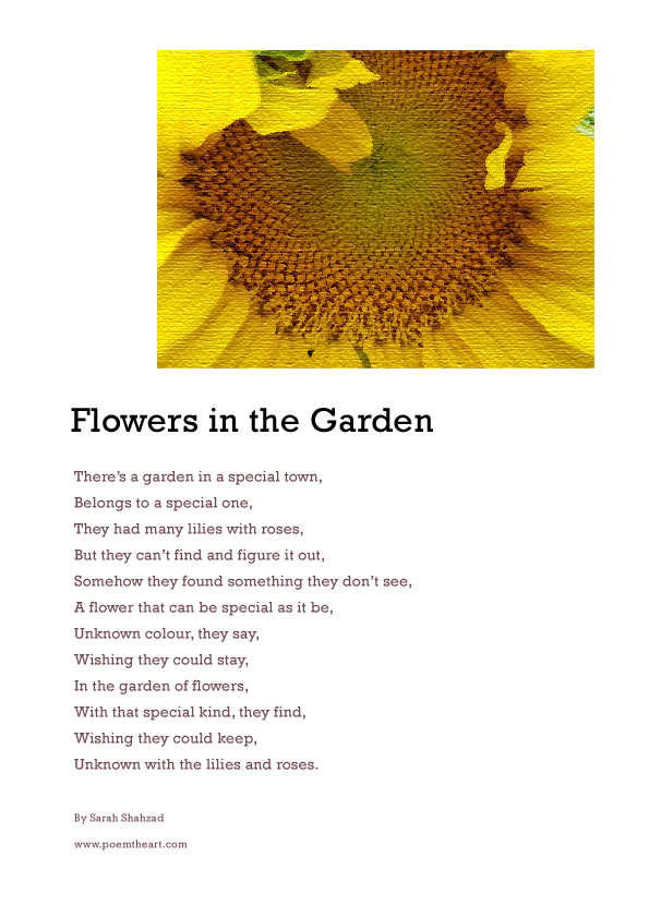 Flowers In The Garden Poem Art